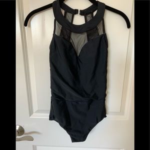 Simple black mesh Ilogear leotard
